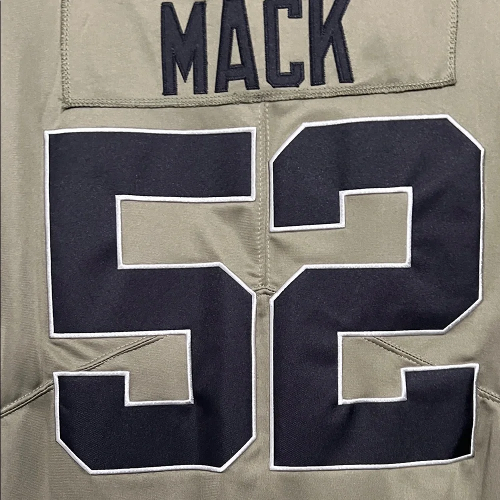 Nike Olive Green Men's Raiders Jersey Mack 52 XXL BNWT Veterans military USA - Picture 10 of 10